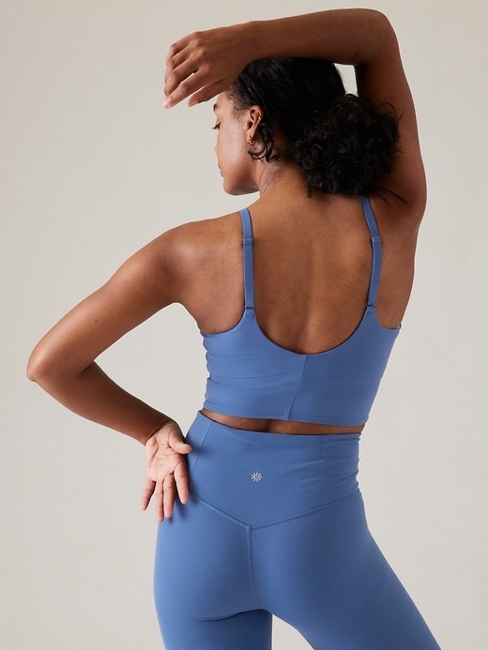 Athleta Periwinkle Longline Seamless Sports Bra